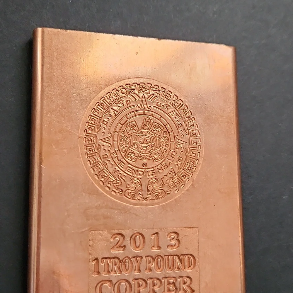 2 New Copper 1 pound .999 Fine Bullion Bars - Picture 5 of 5